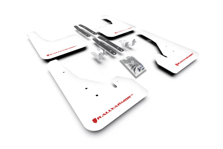 Rally Armor 18-26 Toyota Corolla Hatchback White UR Mud Flap Red Logo