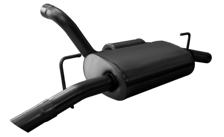 Corsa 2018-2025 Jeep Wrangler JL 2.5in Dual Rear Turn Down Exit Black Touring Axle-Back Exhaust
