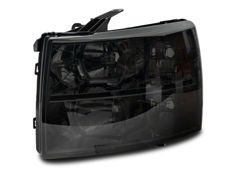 Raxiom 07-14 Chevrolet Silverado 1500 HD Axial OEM Rep Headlights- Chrome Housing- Smoked Lens