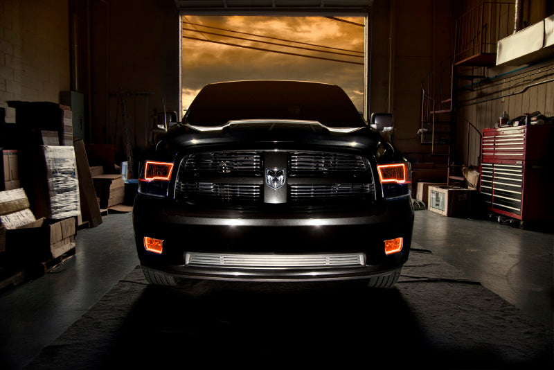 Oracle 09-17 RAM 1500 TRX Quad Pre-Assembled Headlights Blk Housing - w/ BC1 Controller