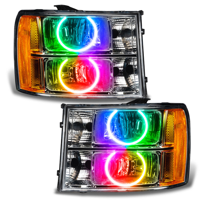 Oracle 07-13 GMC Sierra SMD HL - Round Ring Design - ColorSHIFT w/o Controller