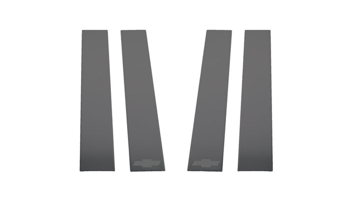 Putco 2020 Chevy Silv HD 2500/3500 - Chevrolet Bow Tie Etching (6pcs) Black Platinum Pillar Posts
