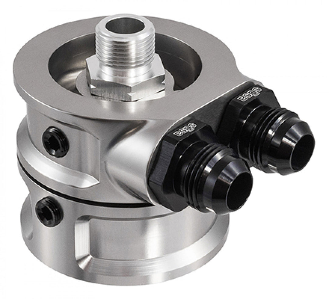 Setrab sandwich filter adapter, Billet M22x1.5 filter thread, M22 ports