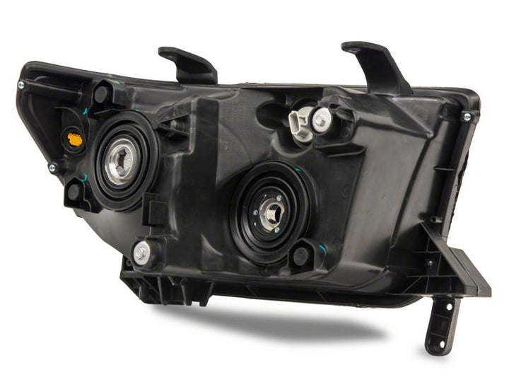 Raxiom 07-13 Toyota Tundra Axial Series Headlights w/ LED Bar- Black Housing (Clear Lens)