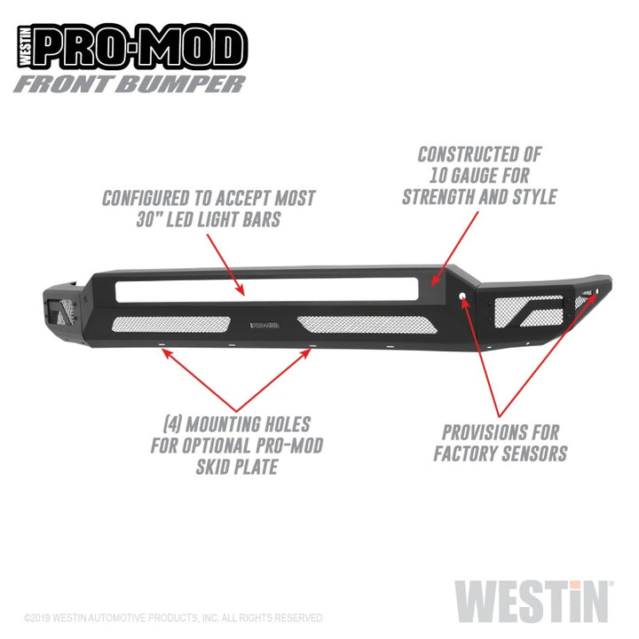 Westin 2020 Chevrolet Silverado 2500/3500 Pro-Mod Front Bumper - Textured Black