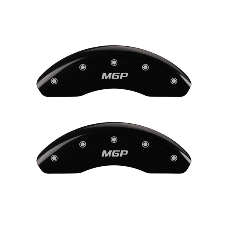 MGP 4 Caliper Covers Engraved Front & Rear MGP Black Finish Silver Characters 2011 Kia Optima