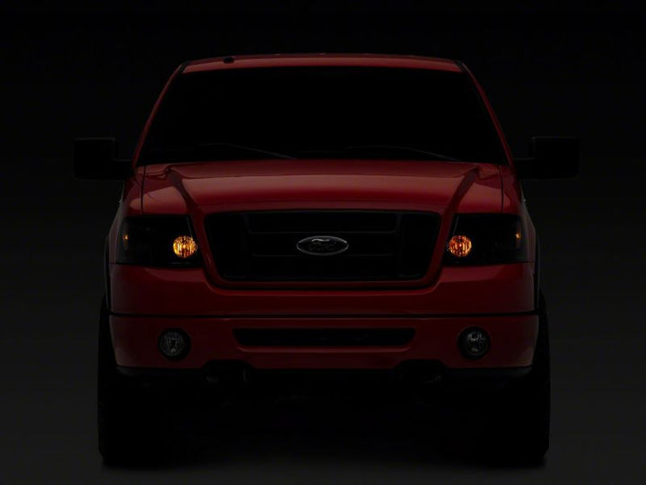 Raxiom 04-08 Ford F-150 Axial Series OEM Style Replacement Headlights- Chrome Housing- Smoked Lens