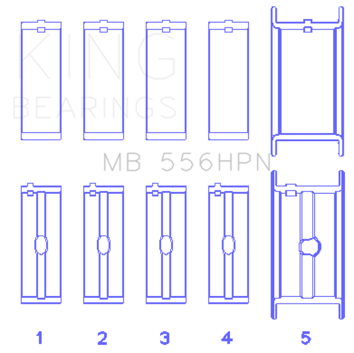 King Engine Bearings Chevrolet 396-502 Gen IV/V/VI Main Bearing Set (Size 011)