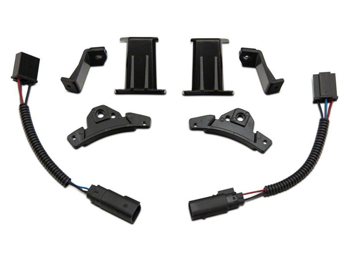 Raxiom 18-23 Jeep Wrangler JL 7-In Headlight Retro-Fit Kit w/ Harness- Black Housing (Clear Lens)