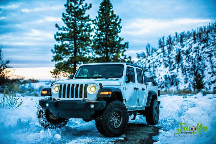 Oracle Oculus Bi-LED Projector Headlights for Jeep JL/Gladiator JT - Matte Blk - 5500K