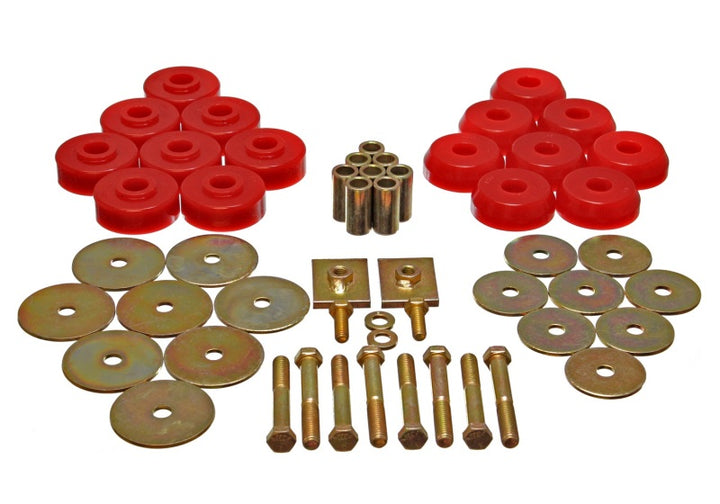 Energy Suspension Body Mount Set Exc. Convertible - Red