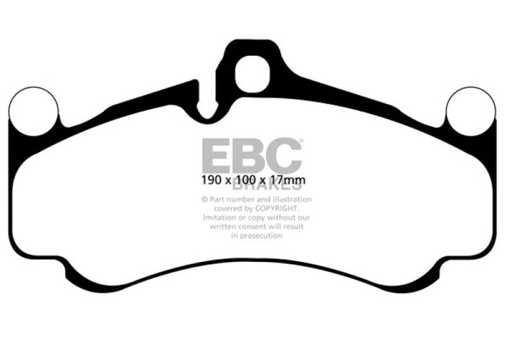 EBC 10-12 Porsche 911 (997) GT3 3.8L (Cast Iron Rotor Only) Bluestuff Front Brake Pads