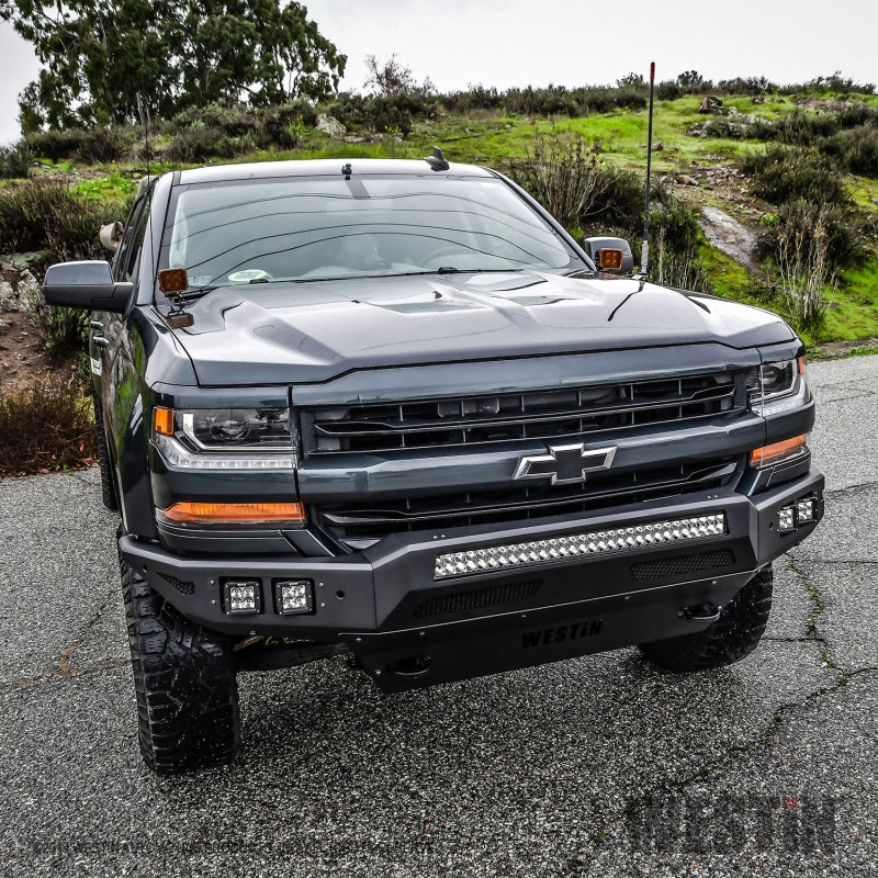 Westin 16-19 Chevy/GMC Silverado/Sierra 1500 Pro-Mod Front Bumper - Textured Black