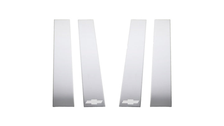 Putco 2020 Chevy Silv HD - Chevy Bow Tie Etching - Crew Cab / Double Cab (6pcs) SS Pillar Posts