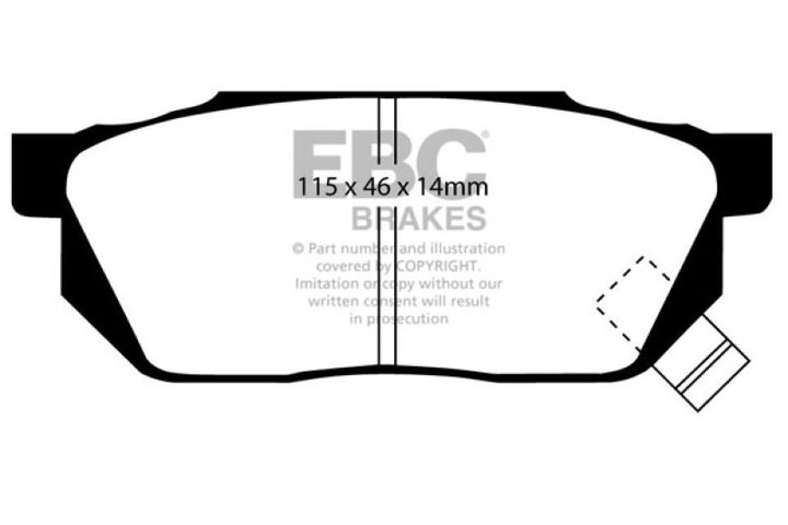 EBC 84-87 Honda Civic CRX 1.5 DX Greenstuff Front Brake Pads