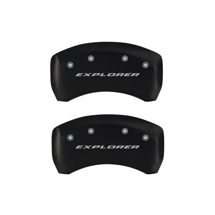 MGP 4 Caliper Covers Engraved Front & Rear Explorer Red finish silver ch