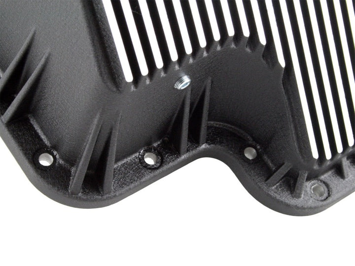 aFe Transmission Pan (Black); Ford Diesel Trucks 03-10 V8-6.0/6.4L (td)