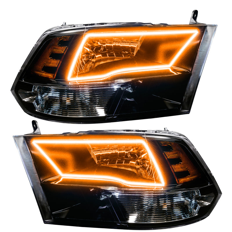 Oracle Lighting 09-18 RAM 1500 Sport Halo Headlights - Blk Housing w/BC1 Controller