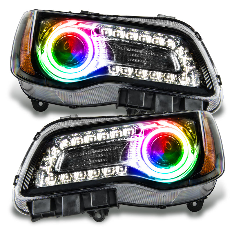 Oracle 11-14 Chrysler 300C SMD HL - Black - NON HID - ColorSHIFT w/ Simple Controller