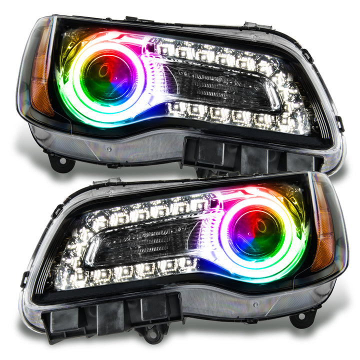 Oracle 11-14 Chrysler 300C SMD HL - Black - NON HID - ColorSHIFT w/ Simple Controller