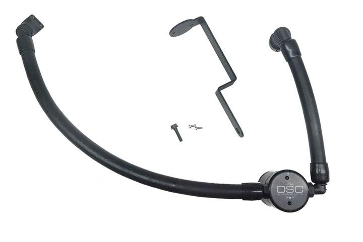 J&amp;L 17-19 Ford Fusion Sport 2.7L Passenger Side Oil Separator 3.0 - Black Anodized