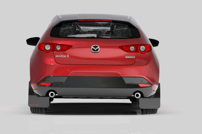 Rally Armor 19-26 Mazda3 Hatchback Black UR Mud Flap w/Dark Grey Logo
