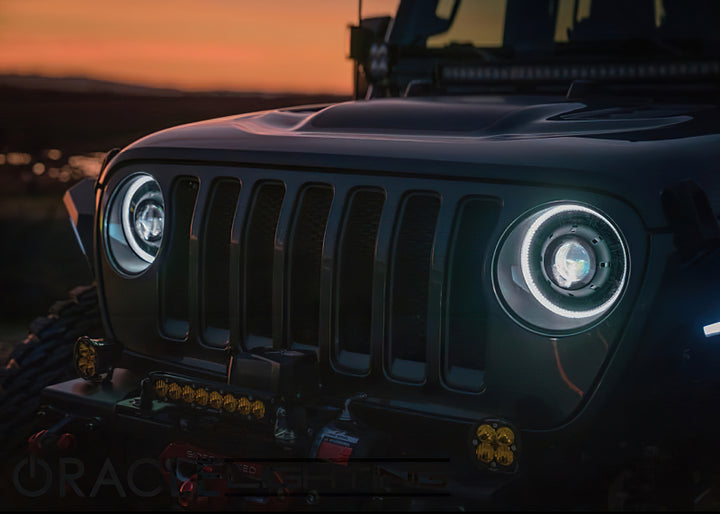 Oracle Oculus Bi-LED Projector Headlights for Jeep JL/Gladiator JT - Matte Blk - 5500K