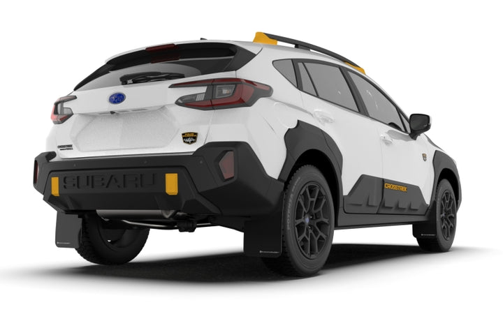 Rally Armor 24-26 Subaru Crosstrek (Wilderness Only) Black UR Mud Flap W/Grey Logo-No Drilling Req