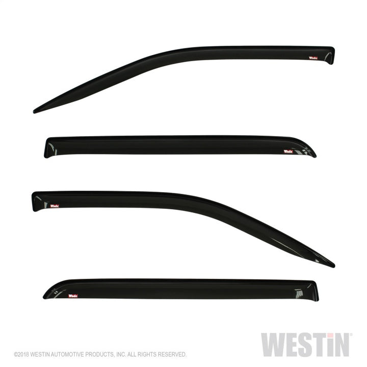 Westin 2019 RAM 1500 Crew Cab (Non Classic) Slim Wind Deflector 4pc - Smoke