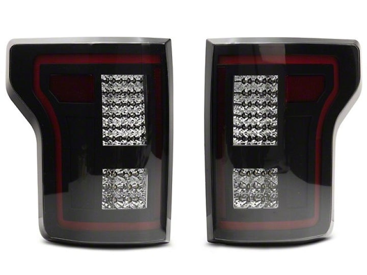 Raxiom 15-17 Ford F-150 w/Non-BLIS LED Tail Lights Sequential Turn Signals- Black Hsng (Smoked Lens)
