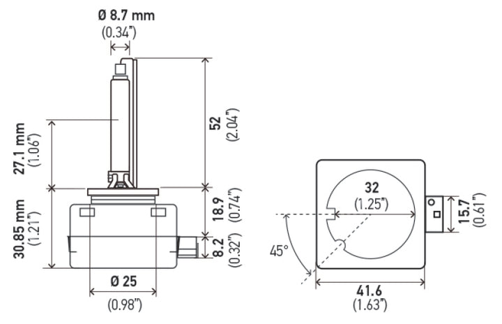 Hella Xenon D1S Bulb PK32d-2 85V 35W 4300k