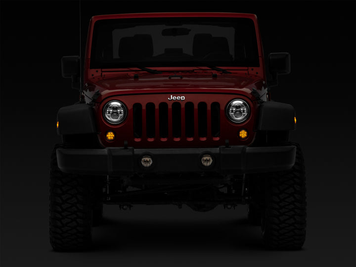 Raxiom 07-18 Jeep Wrangler JK Axial Series LED Amber Turn Signals (Smoked)