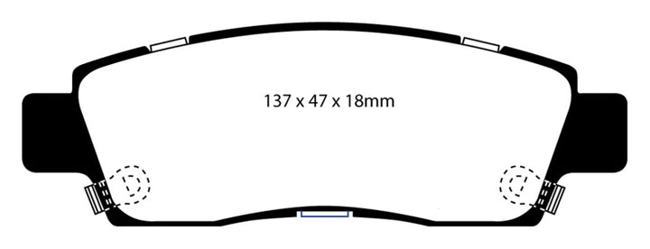 EBC 07+ Buick Enclave 3.6 Yellowstuff Rear Brake Pads