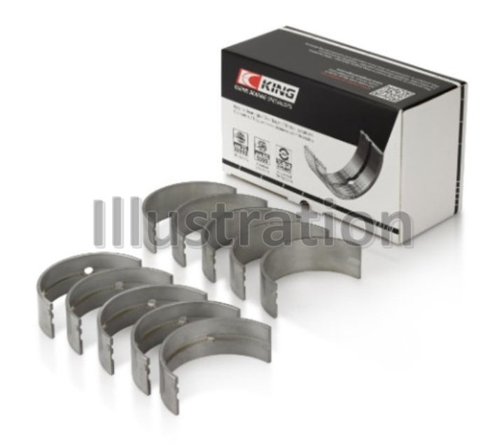 King Engine Bearings Ford 391CI 32V Turbo V8 Power Stroke/ O/S .040in (Size 0.25) Main Bearing Set