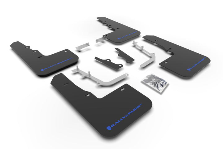 Rally Armor 20-26 Hyundai Venue Black Mud Flap Blue Logo