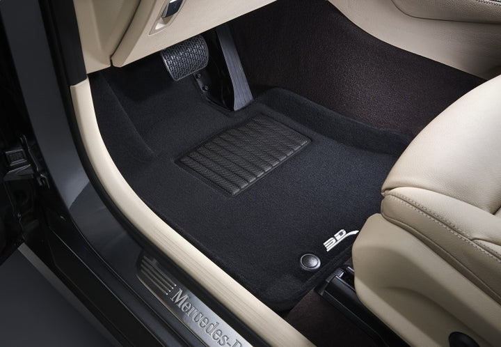 3D MAXpider 07-13 Chevrolet Silverado 1500 Crew Cab Elegant 1st 2nd Row - Floor Mat Set (Black)