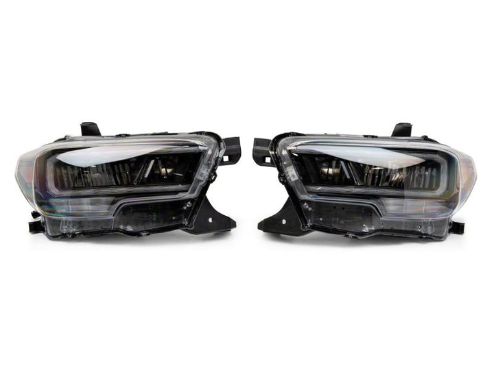 Raxiom 16-23 Toyota Tacoma w/ Factory Halogen DRL LED Headlights- Black Housing (Clear Lens)