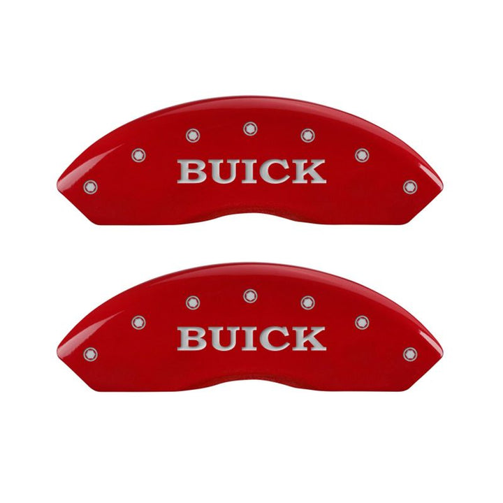 MGP 4 Caliper Covers Engraved Front Buick Rear Red Finish Silver Char 2018 Buick Envision