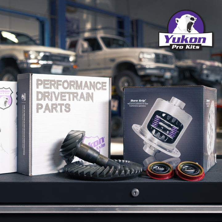 Yukon Gear 8.2in GM 3.73 Rear Ring & Pinion Install Kit 28 Spline Positraction 2.25in Axle Bearings