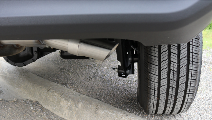 Corsa 2018-2025 Jeep Wrangler JL 2.5in Dual Rear Turn Down Exit Sport Axle-Back Exhaust