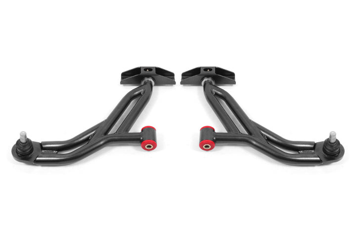 BMR Suspension 05-14 Ford Mustang Lower A-Arms - Black Hammertone - Non-Adjustable