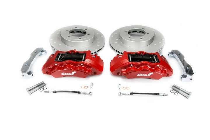 Alcon 2016+ Toyota Tacoma w/ 17in+ Wheels 352x30mm Rotors 6-Piston Calipers Front Brake Kit - Red