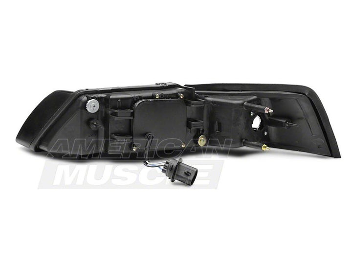 Raxiom 99-04 Ford Mustang Axial Series Projector Headlights- Black Housing (Smoked Lens)