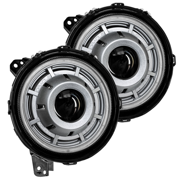 Oracle Oculus Bi-LED Projector Headlights for Jeep JL/Gladiator JT Satin Silver 5500K