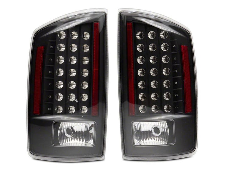 Raxiom 07-08 Dodge RAM 1500 LED Tail Lights- Black Housing (Clear Lens)