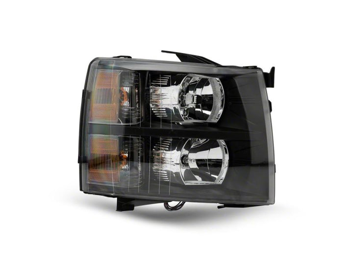 Raxiom 07-13 Chevrolet Silverado 1500 Euro Headlights- Black Housing (Clear Lens)