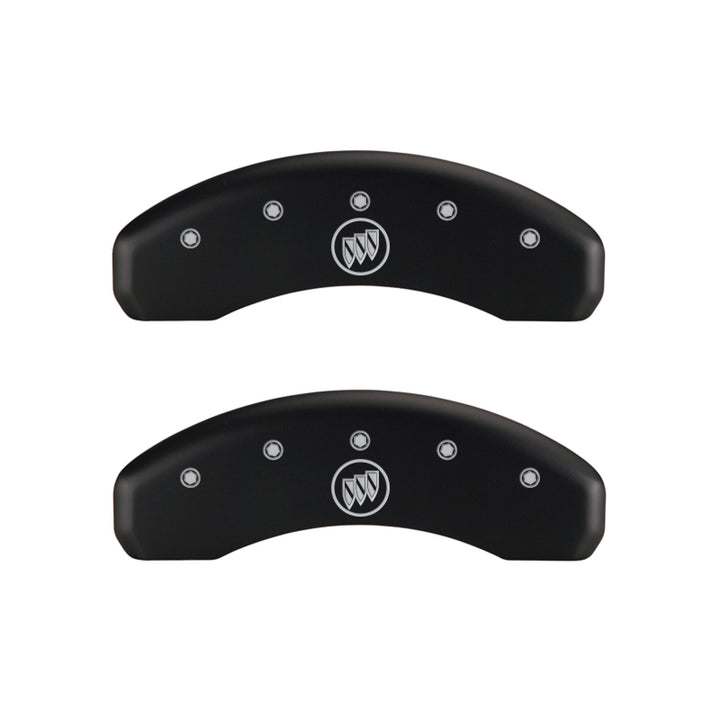 MGP 4 Caliper Covers Engraved Front Buick Engraved Rear Buick Shield Red finish silver ch