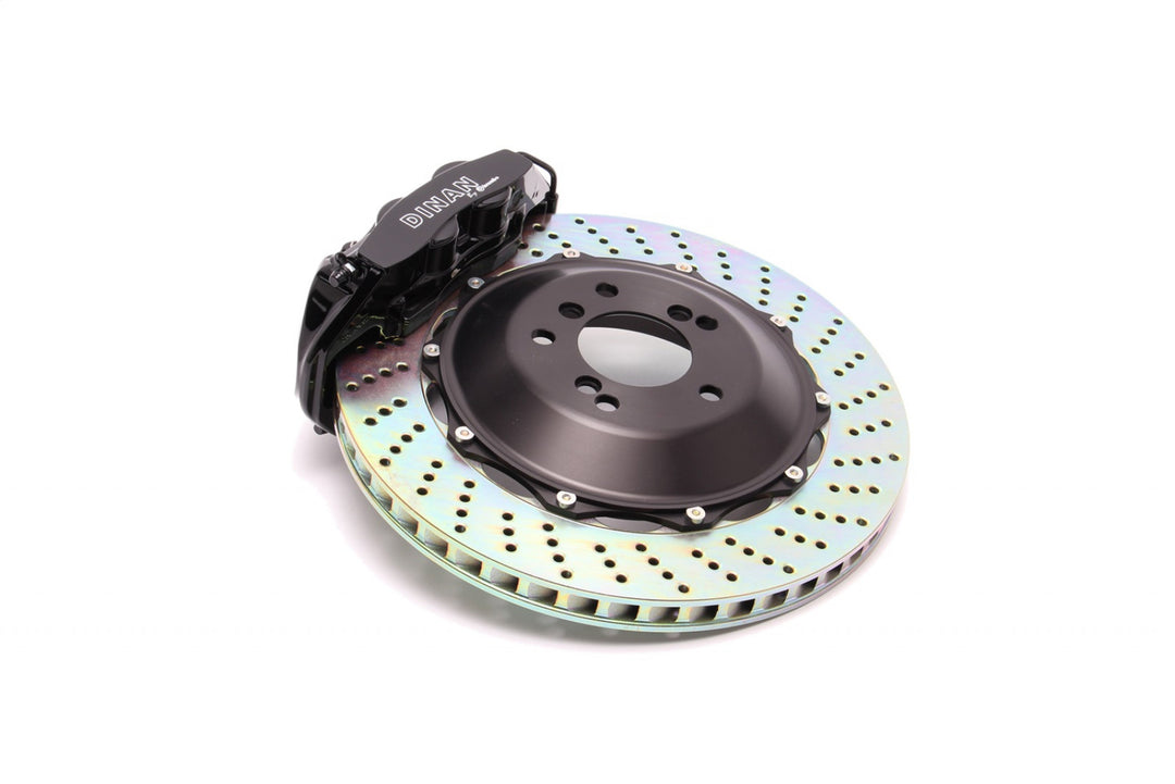 Dinan by Brembo Front Brake Set - BMW 5/6-Series Black Calipers Drilled