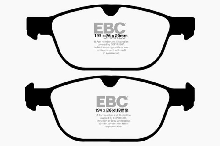 EBC 08+ Volvo XC60 3.0 Turbo Redstuff Front Brake Pads