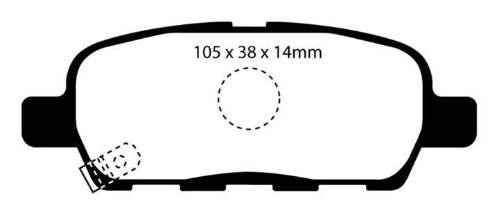 EBC 08-13 Infiniti EX35 3.5 Redstuff Rear Brake Pads